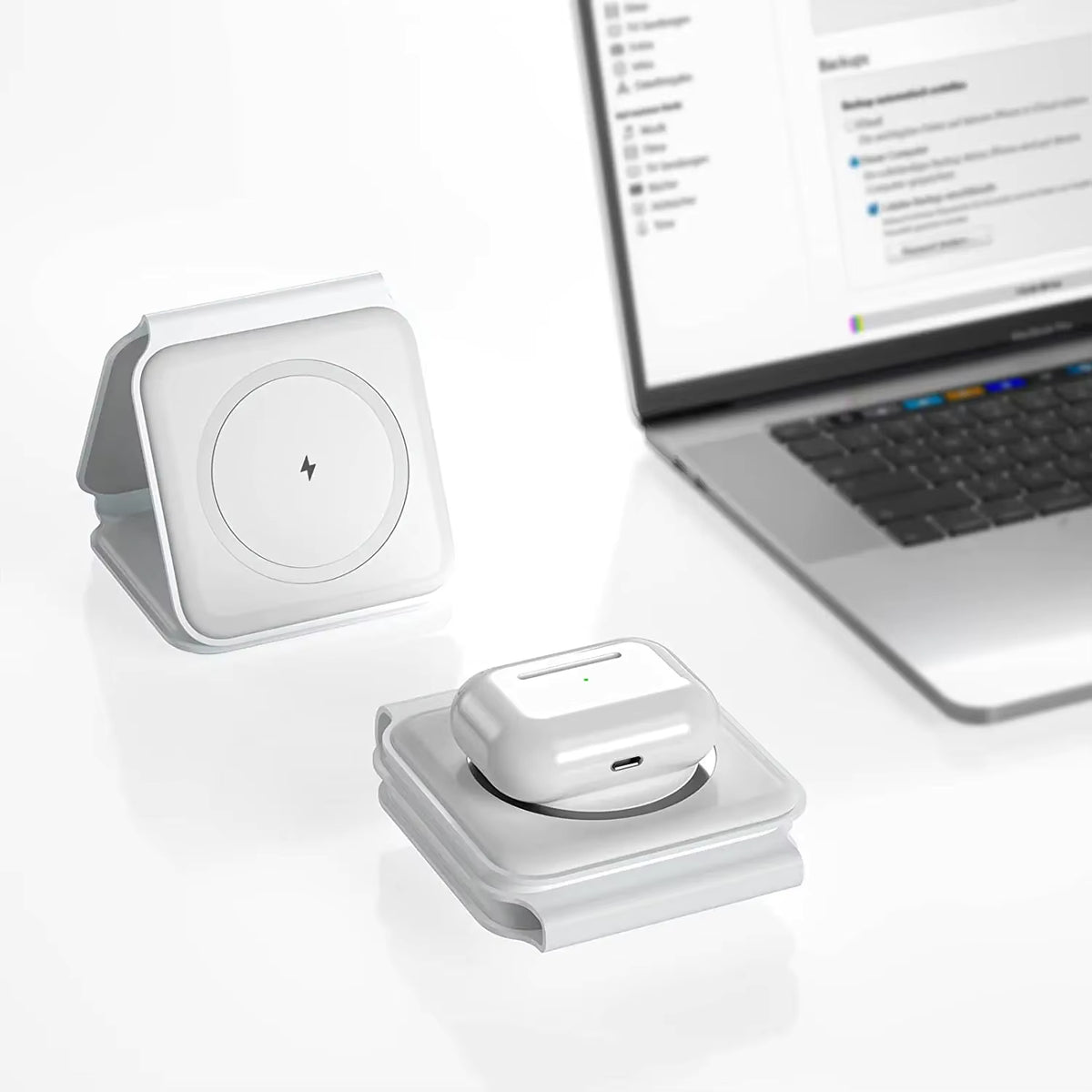 Cargador Inalámbrico 3 en 1 VOLTIX™ – Apple / Android, Carga Rápida Qi